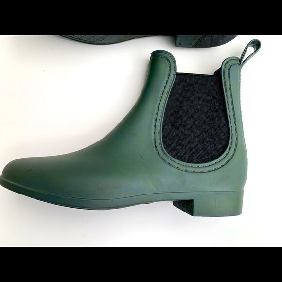 Green Report Slicker Chelsea rain Boots 38 7 7.5 - Picture 1 of 5